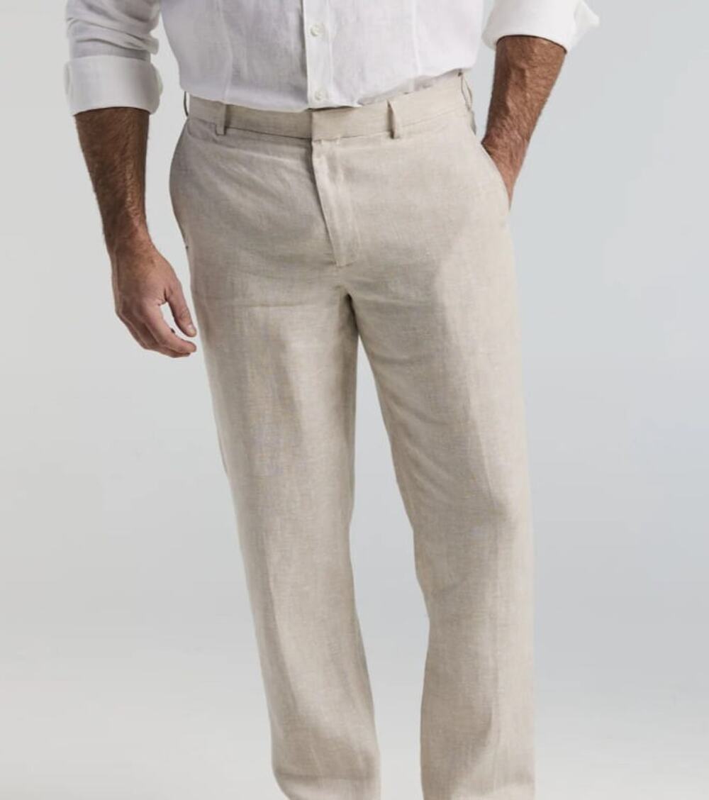 Cubavera linen Big & Tall Delave Flat Front Pant Size 32/34 A009791